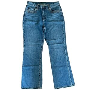 Lauren Jeans Co Classic Denim Bootcut High Waist Embroidery Beading Vintage